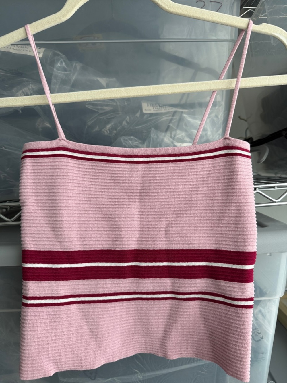 Lulu's Pink Ribbed Striped Tank Top